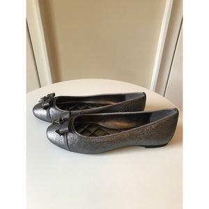 Michael Kors Alice Metallic Leather Ballet Flat